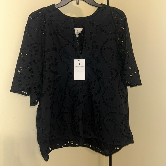 Black Eyelet Finley Flutter Sleeve Top
TUCKERNUCK - Picture 6 of 10